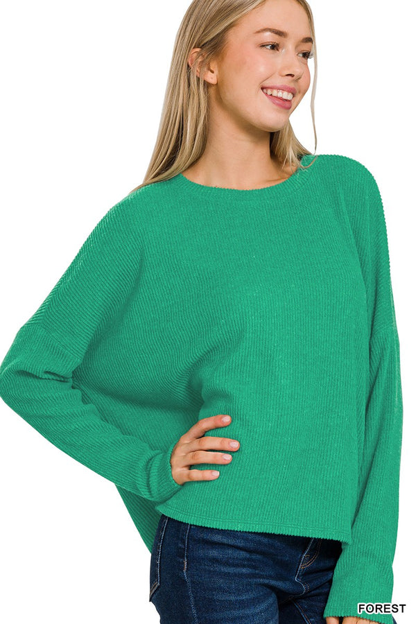 BLACK FRIDAY | Ribbed Dolman Sleeve Sweater