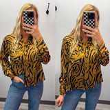 Tiger Stripe Button Up