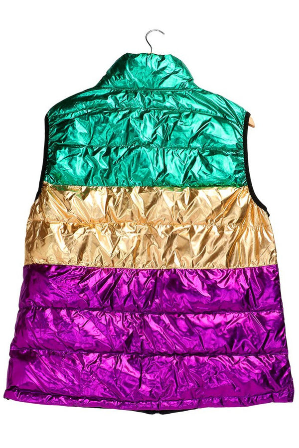 Mardi Gras Puff Vest