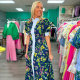 Navy Blossom Dress