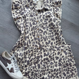 Leopard Denim Shorts