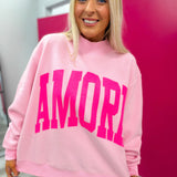 AMORE Reversible Mock Neck Sweatshirt