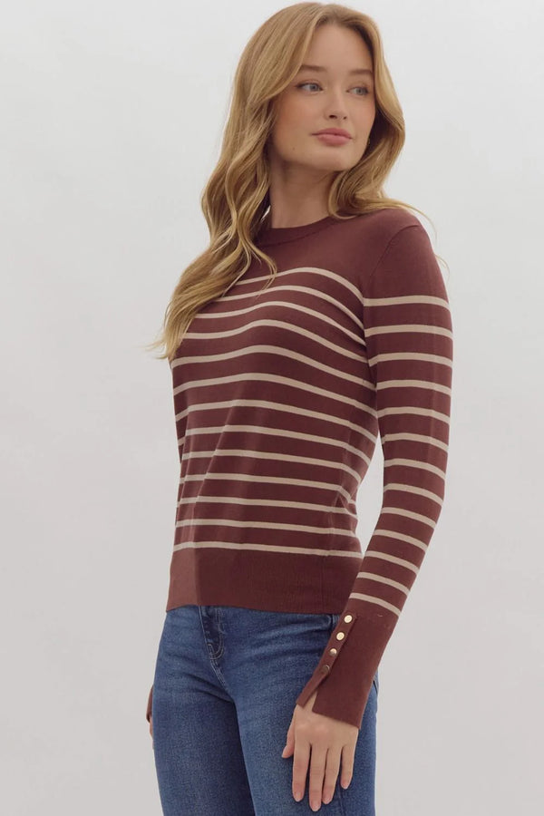 Brown Stripe Longsleeve