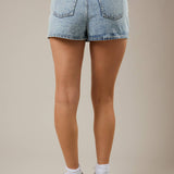 The Mallory Mid Waist Denim Skort