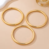 Chunky Triple Tube Bangle Set | 80B1604