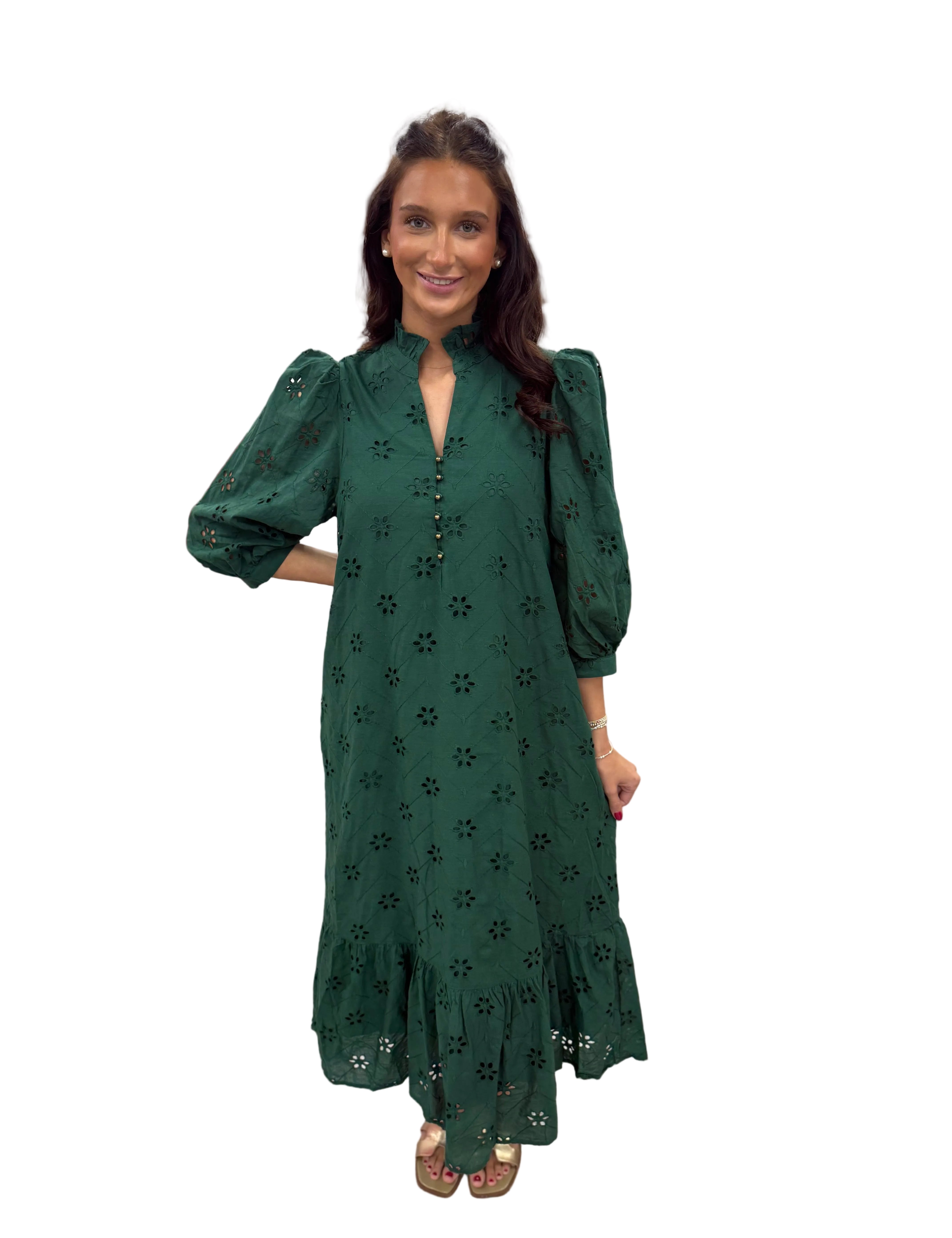 The Everly Eyelet Midi Dress