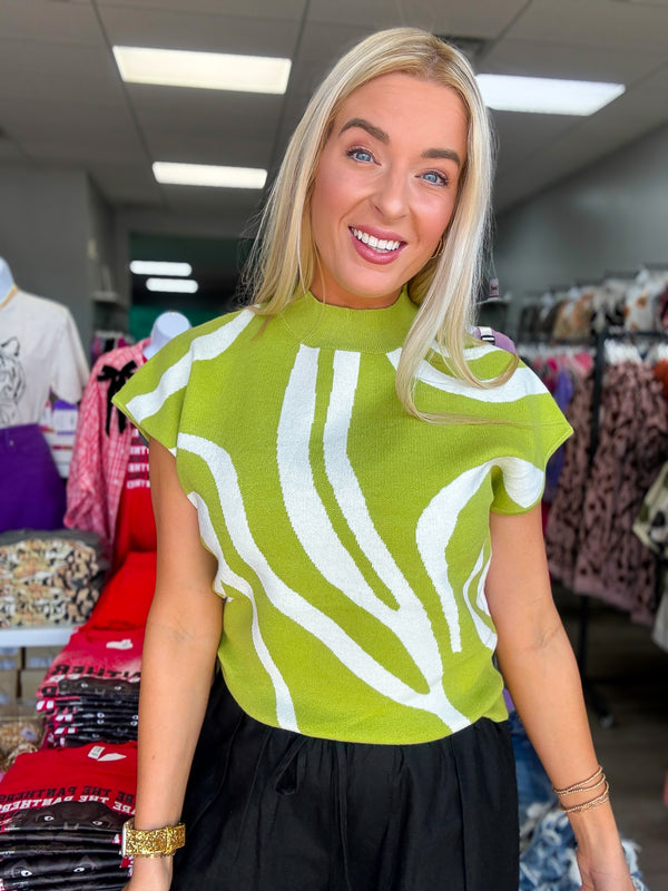 Avocado Swirl Sweater