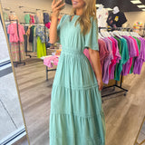 Graceful Days Tiered Midi Dress