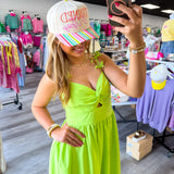 Dreaming Of Sunshine Keyhole Midi Dress