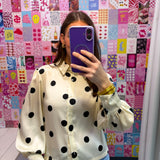 Point Me Out Polka Dot Button Up