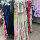 Pastel Stripe Maxi With Bow