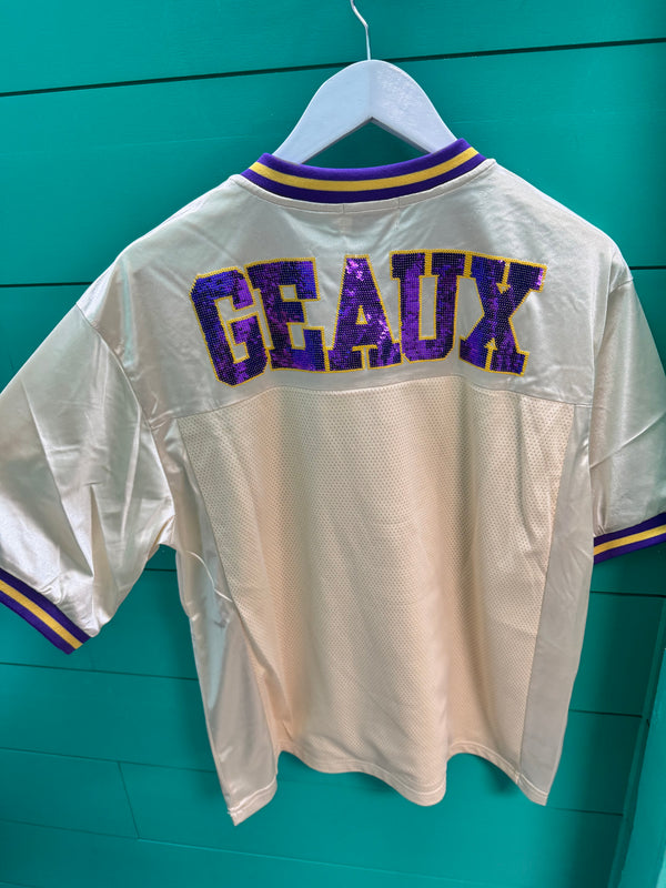 Lsu Vintage Geaux Mike (Licensed) | Sequin Design Jersey