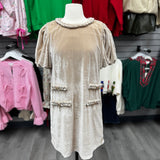 True Elegance Velvet Braid Dress