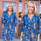Blue Floral Dress