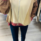 Not Over It Zip Color Block Jacket