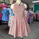 Pink Green Stripe Dress