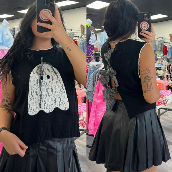 Pleated Leather Skirt