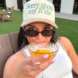 Sorry About My Kids Embroidered Trucker Hat