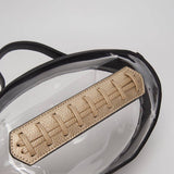 TG10695 Clear Gameday Football Stitch Detail Crossbody Bag
