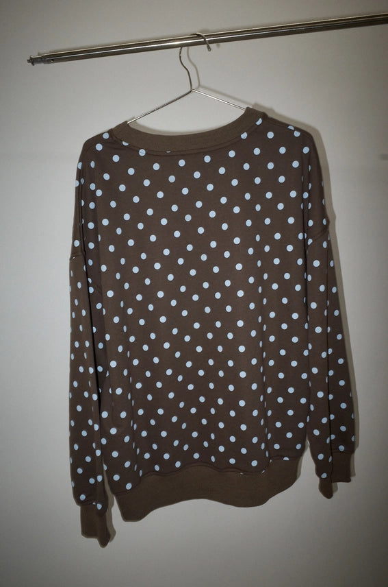 Trust the Process Polka Dot Embroidery Sweatshirt