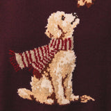 Autumn Puppy Graphic Oversized Crew Neck Sweater