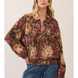 Vintage Romance Floral Bomber Jacket