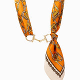 Horse Bit Silk Scarf Chocker Necklace