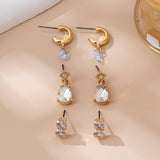 Trio Gold-Tone Crystal Drop Earring Set | 80E61606