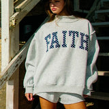 Faith Polka Dot Mock Neck Pullover