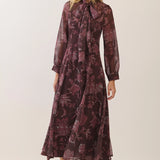Mocha Romance Floral Maxi