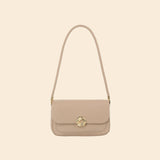 Knotted Ring Accent Leather Hand Bag