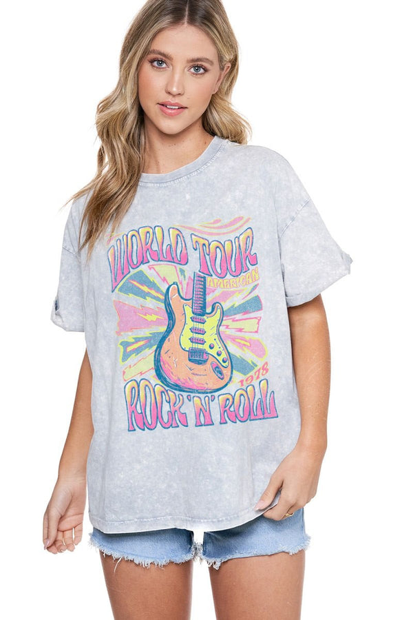 World Tour America Rock N Roll Graphic Tee