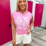 Hooked on Pink Sweater Tank