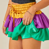 Mardi Gras Ruffle Skort