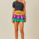 Mardi Gras Ruffle Skort
