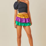 Mardi Gras Ruffle Skort