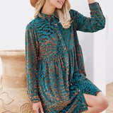 Teal and Rose Gold Velvet Dress