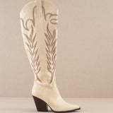 The Bronco Knee High Embordered Cowgirl Boots