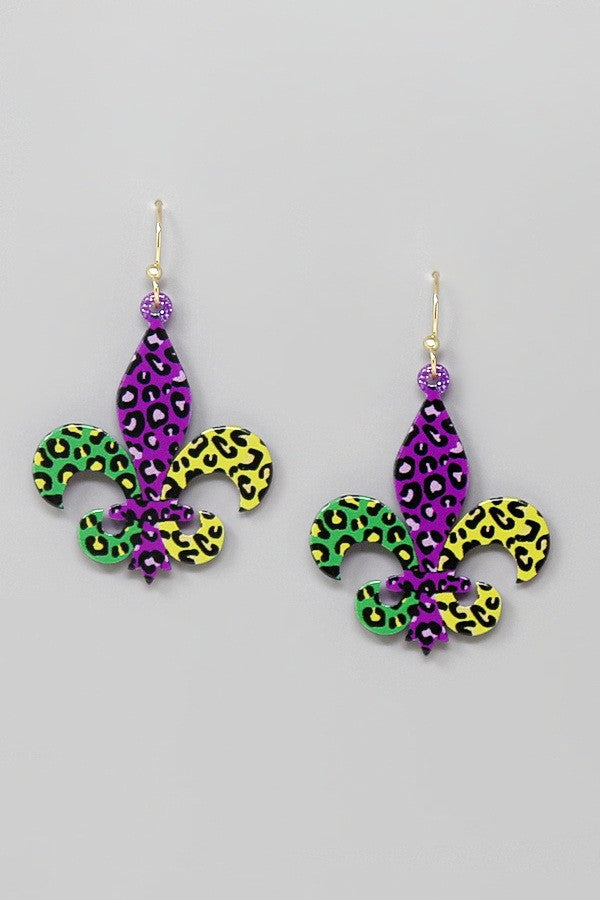 Mardi Gras Leopard Fleur De Lis