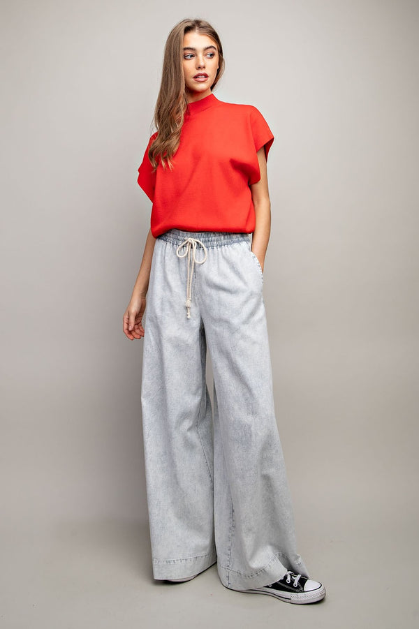 Finding My Way Denim Wide Leg Pants