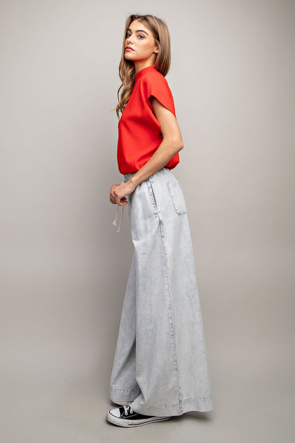 Finding My Way Denim Wide Leg Pants