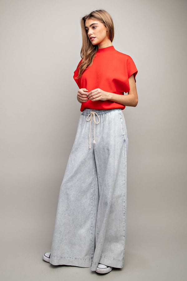 Finding My Way Denim Wide Leg Pants