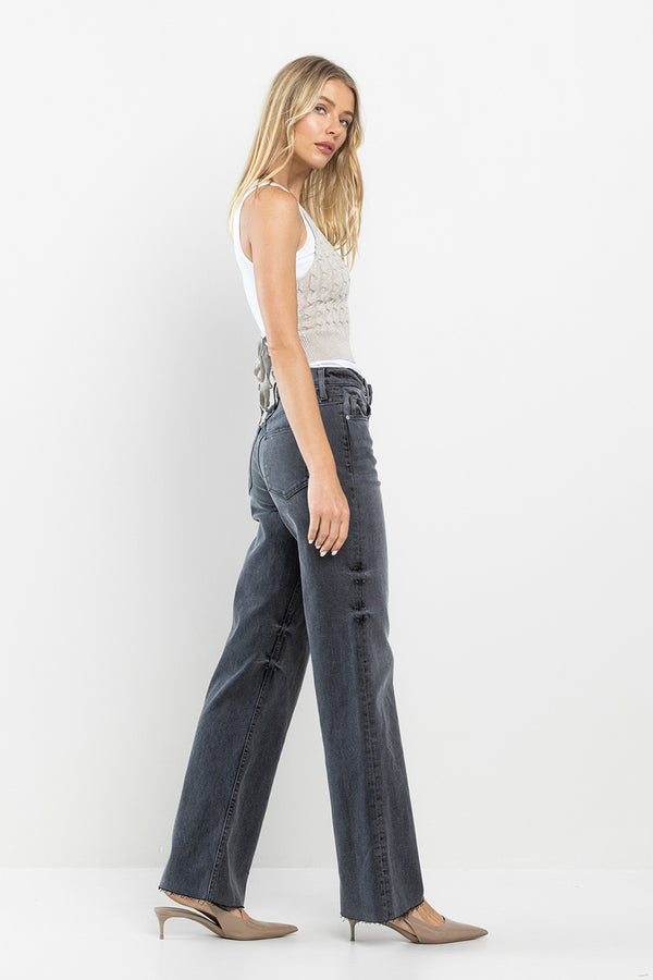 The Jess - Dark Grey Straight Leg Jeans