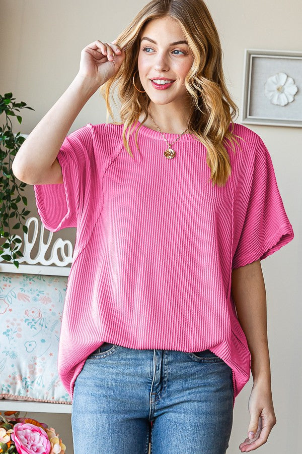 Here for Spring Ribbed Top