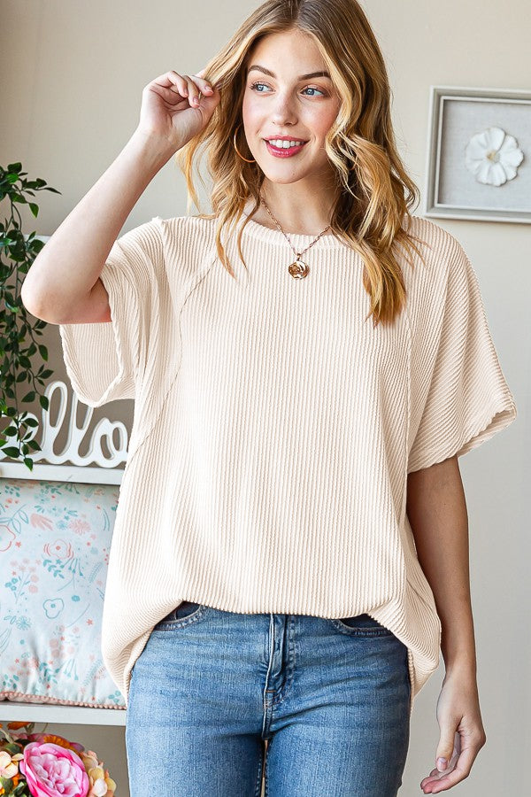 Here for Spring Ribbed Top