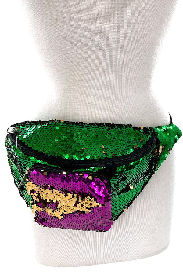 Mardi Gras Sequin Sections Fanny Pack