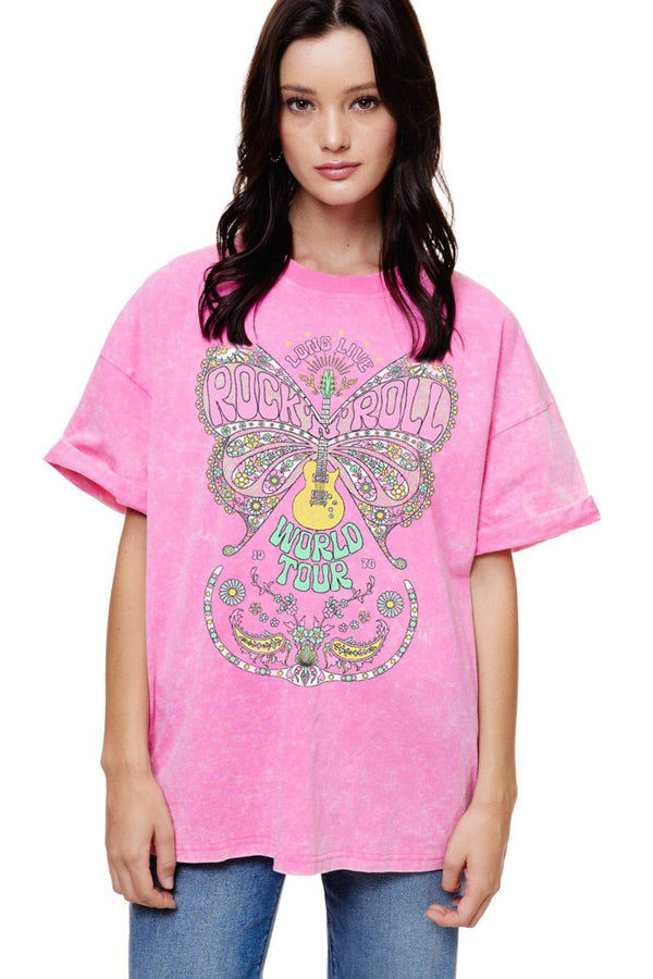 Butterfly Rock N Roll Graphic Tee