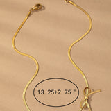 herringbone chain bow choker necklace