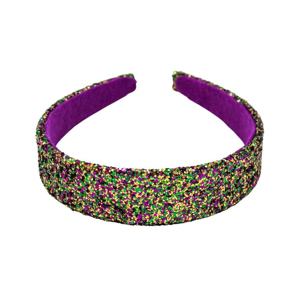 Purple, Green, Gold Mardi Gras Glitter Headband