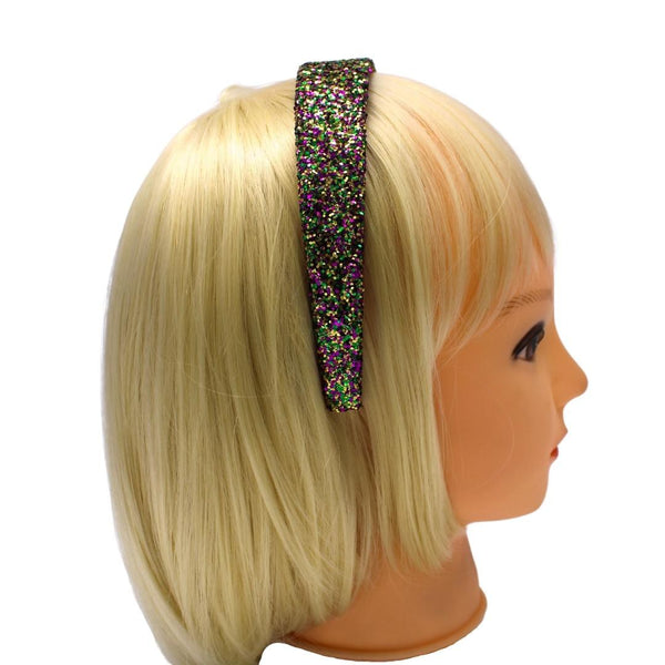 Purple, Green, Gold Mardi Gras Glitter Headband